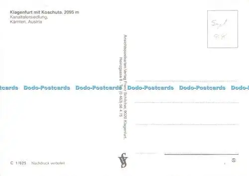 D079051 Klagenfurt mit Koschuta. Kanalalsiedlung. Kärnten. Österreich. Franz Sch