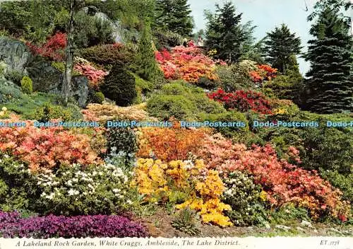 D077815 A Lakeland Rock Garden. Weiße Felsen. Ambleside. The Lake District. ET.