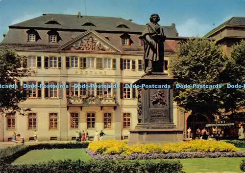 D077825 Bonn am Rhein. Beethovendenkmal mit Post. Inge c. d. Rop