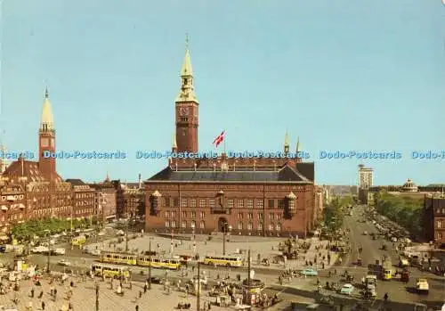 D079208 Kopenhagen. Rathaus und Schlosshotel. Hotel Europa. Farvefoto. Lars Da