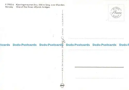 D078030 Norwegen. Eine der drei Efjordbrücken. Knut Aune