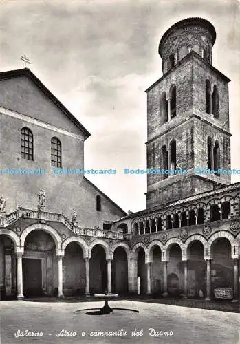 D076821 Salerno. Atrio e Campanile del Duomo. Fotocelere. RP