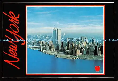 D078076 New York. Ein Luftbild der Insel Manhattan aus dem Süden