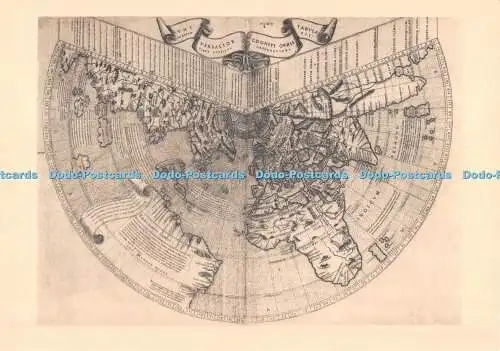 D082292 British Museum. Die Welt. gezeichnet auf 1508. von Johannes Ruysch. zeigt th