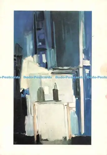 D076978 Paris. Sammlung Privee. Stael. Eine Ecke des blauen Studiohintergrunds.