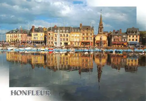 D078214 Honfleur. Le Vieux Bassin. le Quai Saint Etienne et l Eglise Saint Etien