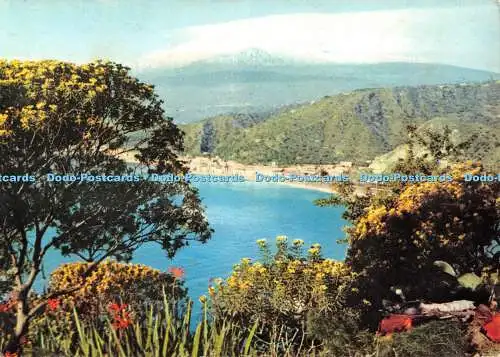 D077007 Taormina. Letna vista Giardini. Ätna Blick vom. Vue des Jardin. 1969