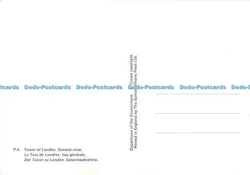 D082433 Tower of London. Gesamtansicht. Krone. Soman Wherry Press
