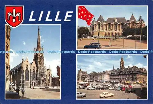 D078313 Lille. L Eglise St. Maurice. La Grand Place et l ancienne Bourse. Le pal