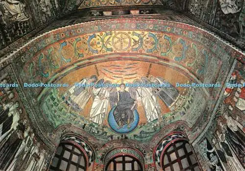 D081037 Ravenna. St. Vitale Tempel. 6. Jahrhundert. Apsisgewölbe. Der Erlöser zwischen