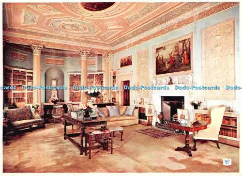 D078410 Yorkshire. Ripon. Newby Hall. Die Bibliothek. Walter Scott. Farbserie