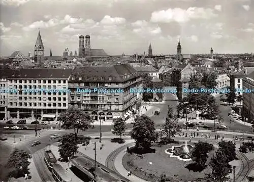 D081094 München. Sendlinger Tor Platz und Blick auf die Innenstadt. Kaufhof A.G