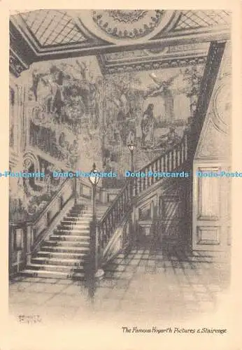 D082576 Die berühmten Hogarth Bilder und Treppe. Ernest Sarg