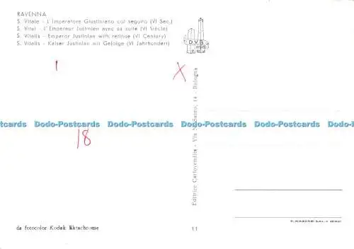 D081128 Ravenna. S. Vitalis. Kaiser Justinian mit Gefolge. VI Jahrhundert. Editric