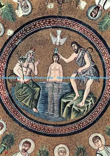 D082623 Ravenna. Baptisterium der Arianer. Detail der Kuppel. Editrice Cartovendi