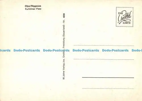 D081176 Olpe. Biggesee. Kurkolner Platz. Jos. Grobbel. Nr. 4939