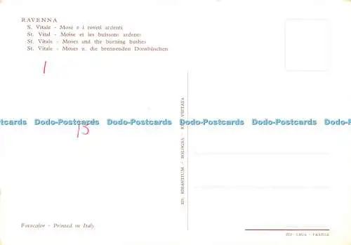 D082639 Ravenna. St. Vitale. Moses und die brennenden Büsche. Bisantium. Fotocolor