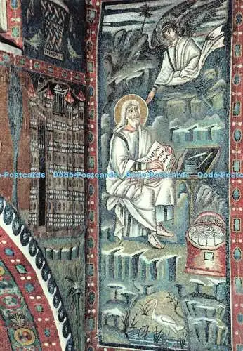 D082641 Ravenna. S. Vitalis. Evangelist S. Matthäus und sein Symbol. Editrice Carto