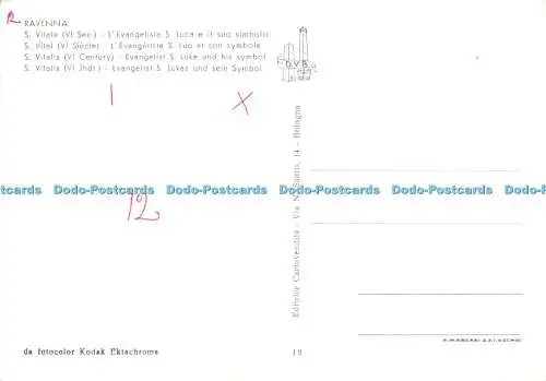 D082642 Ravenna. S. Vitalis. Evangelist S. Luke und sein Symbol. Editrice Cartove