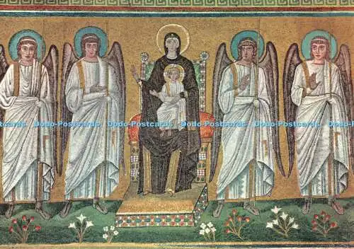 D081371 Ravenna. Basilika S. Apollinaris der Neue. VI Jahrhundert. Our Lady upon t