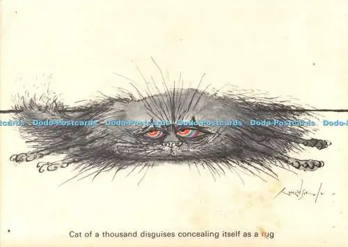 D080039 Katze der Tausend verkleidet sich als Teppich. Ronald Searle. C