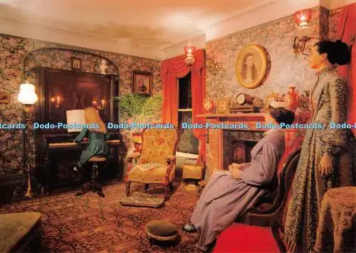 D080083 Das Wohnzimmer. Oben bei Mr. verbrennen. Flambards Flowerday Grafik. Die