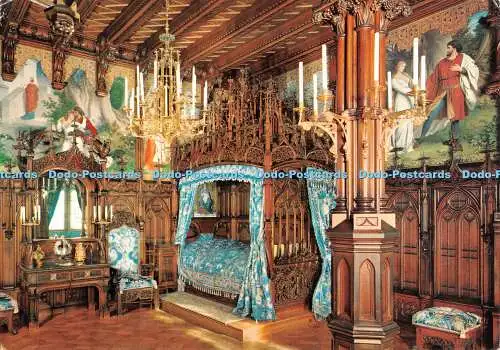 D081593 Königsschloss Neuschwanstein. Schlafzimmer. Kienberger. 1982