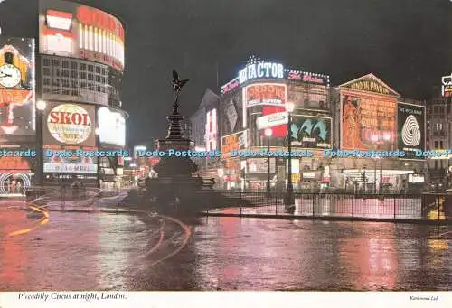 D083094 London. Piccadilly Circus bei Nacht. Kardorama