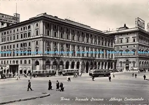 D080272 Roma. Piazzale Stazione. Albergo Continentale. Enrico Verdesi. Fotoceler