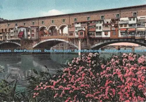 D081681 Firenze. Ponte Vecchio. Die alte Brücke. Stich. Grafico Cesare Capello