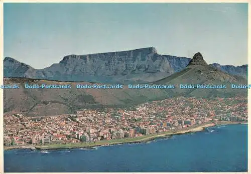 D081694 Kapstadt. Luftaufnahme von Sea Point. Löwenkopf und Tafelberg im