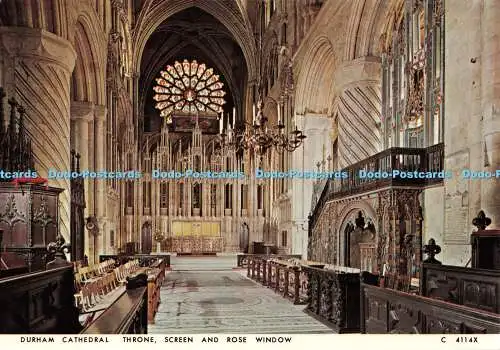 D083195 Durham Cathedral. Thronschirm und Rosenfenster. Richter. C. 4114. X