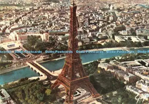 D083455 En Avion Sur Paris. Pilote Operateur R. Henrard. La Tour Eiffel. Andre L