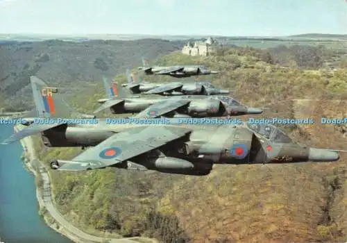 D081965 Hawker Siddeley Harrier GR 3. Vier Harrier der Nr. 4. Geschwader fliegen pa