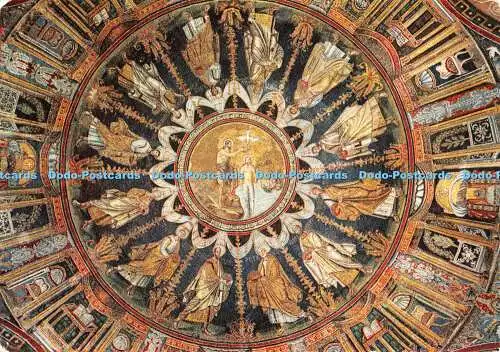 D082005 Ravenna. Neonianisches Baptisterium. Kuppel. Mosaik des V c. FUD. Fotocolor