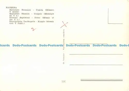 D082005 Ravenna. Neonianisches Baptisterium. Kuppel. Mosaik des V c. FUD. Fotocolor