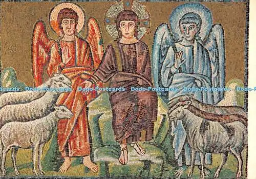 D082019 Ravenna. S. Apollinare Nuovo. Christus als Richter. trennen die Schafe von