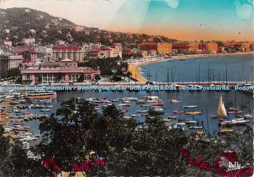 D083628 La Cote D Azur. Cannes. Le Port et la Croisette Vus du Mont Chevalier. R