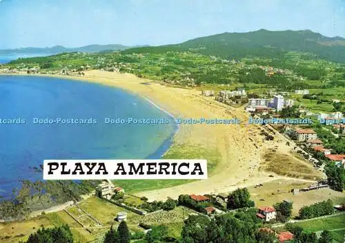 D179956 Playa America. Nigran. Vigo. Luftaufnahme. Postales Pama