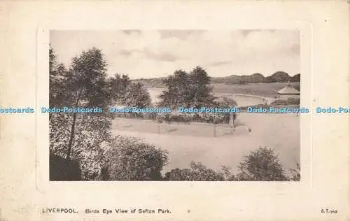 R196772 Liverpool Birds Eye View of Sefton Park 8 T 262 The Pictorial Stationery