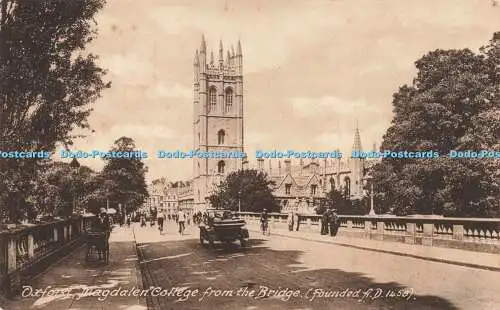 R202475 Oxford Magdalen College from the Bridge gegründet A D 1458 Friths Serie N