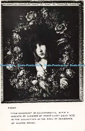 R196828 P 2597 Die Madonna von Sassoferrato mit einem Blumenkranz von Mario Nuz