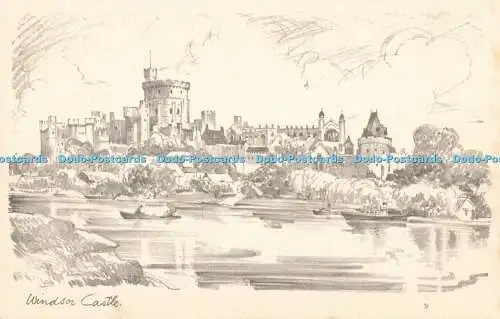 R198199 Windsor Castle John Pickett Bleistiftskizze Reproduktion