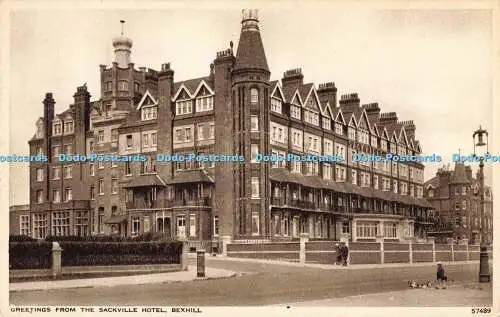 R198204 Grüße vom Sackville Hotel Bexhill Photochrom