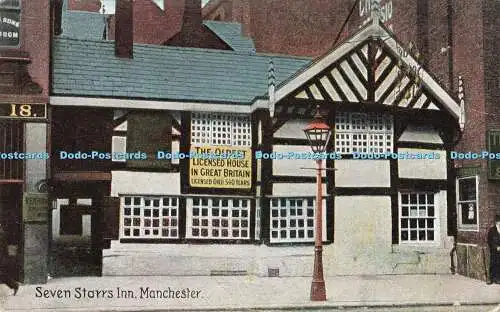 R198234 Seven Starrs Inn Manchester Fine Art Postkarte Shureys Publications
