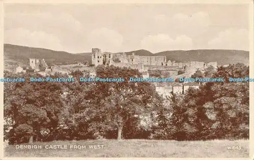 R198322 Denbigh Castle from West Valentine Phototype No W645