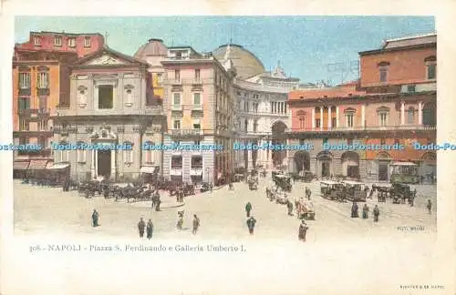 R198395 308 Napoli Piazza S Ferdinando e Galleria Umberto I Brogi Richter