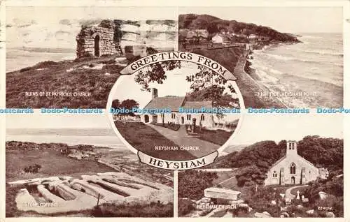 R199857 Grüße aus Heysham Foto Typ Valentines 1949 Mehrfachansicht