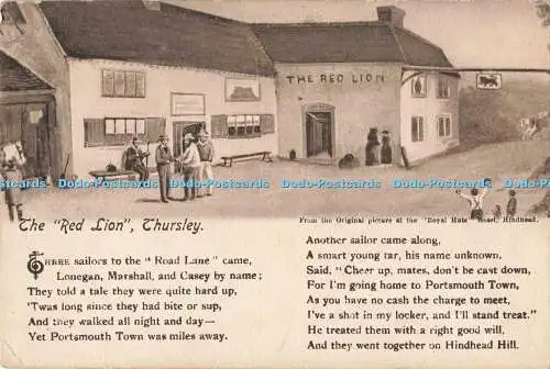 R199880 The Red Lion Thursley Royal Huts Hotel Drei Segler zur Road Lane ca.