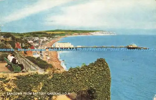 R201745 Sandown from Battery Gardens I O W Salmon Cameracolour 1966